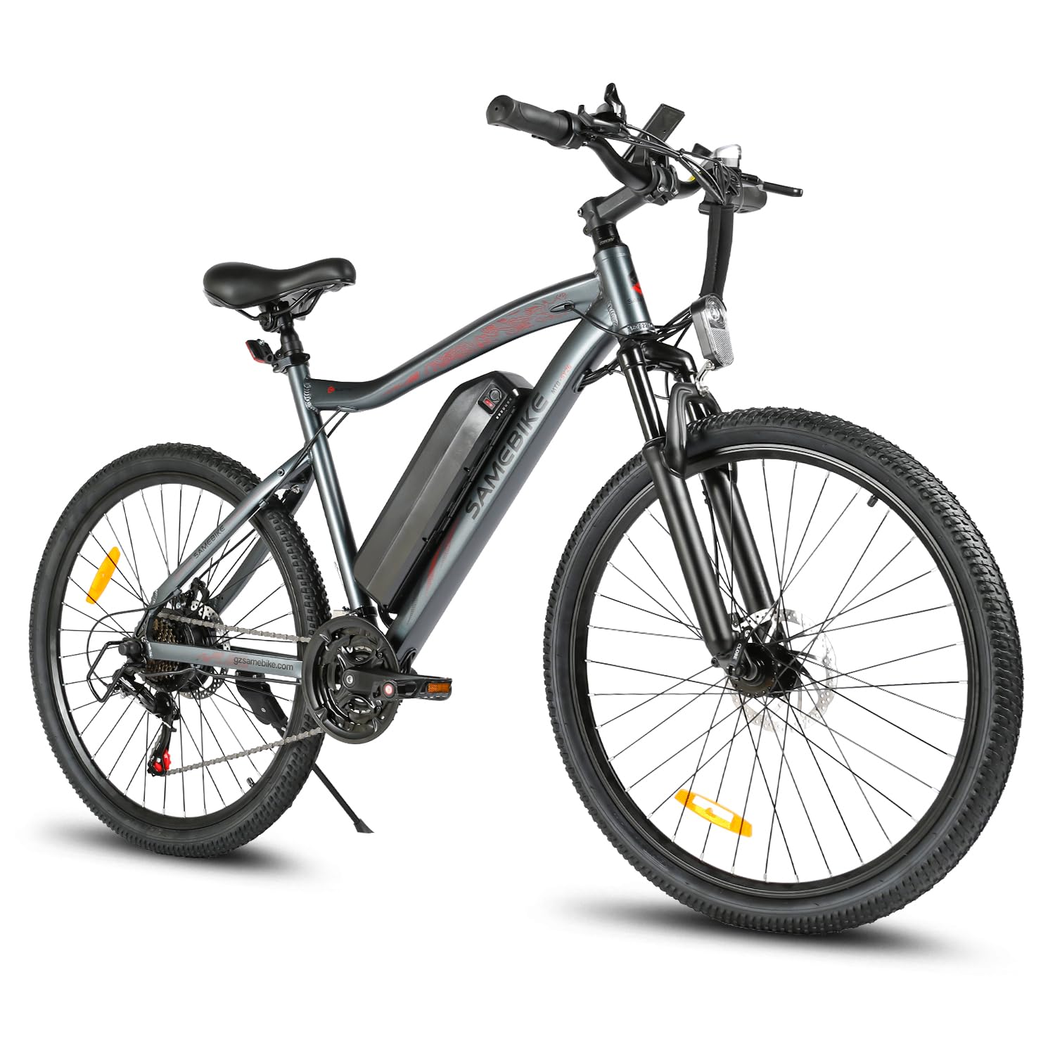 SAMEBIKE Bicicleta Eléctrica de Montaña de 26 Pulgadas con Batería Extraíble 36V13Ah, Bicicleta Eléctrica Todoterreno para Adultos, Hombres y Mujeres (SY26) (Gris)
