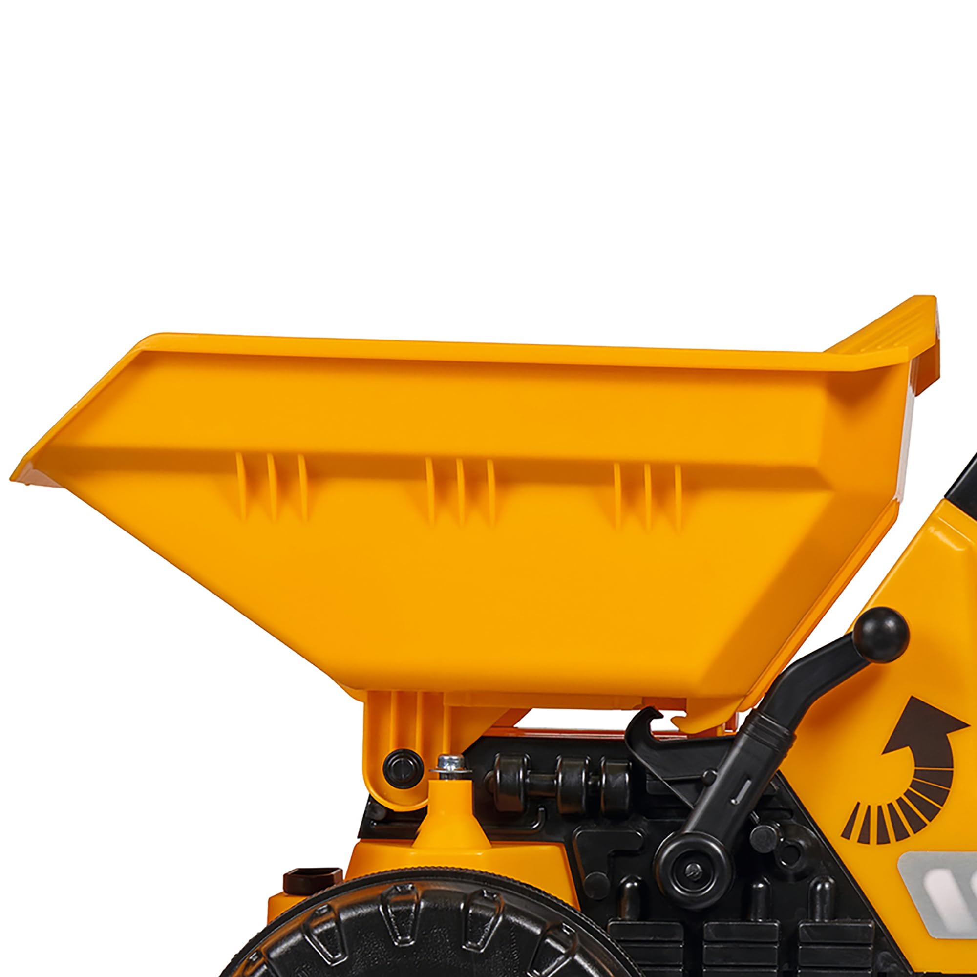BIG - Jim Dumper - Kinderkipper Spielfahrzeug, 3-fach verstellbarer Sitz, wetterbeständiges Kunststoffmaterial, Speichenlenkrad mit verstellbarer Hupe, für Kinder ab 3 Jahren