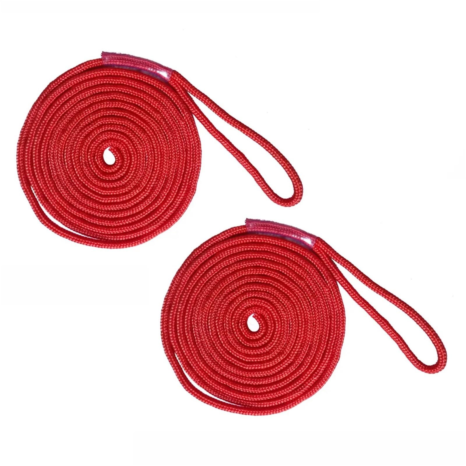 Ormeggio Corda 2PC 15FT 10.5MM Marine Boat Fender Dock Line Doppia Treccia Ancoraggio Corda di Ormeggio Cime di ormeggio per Barche
