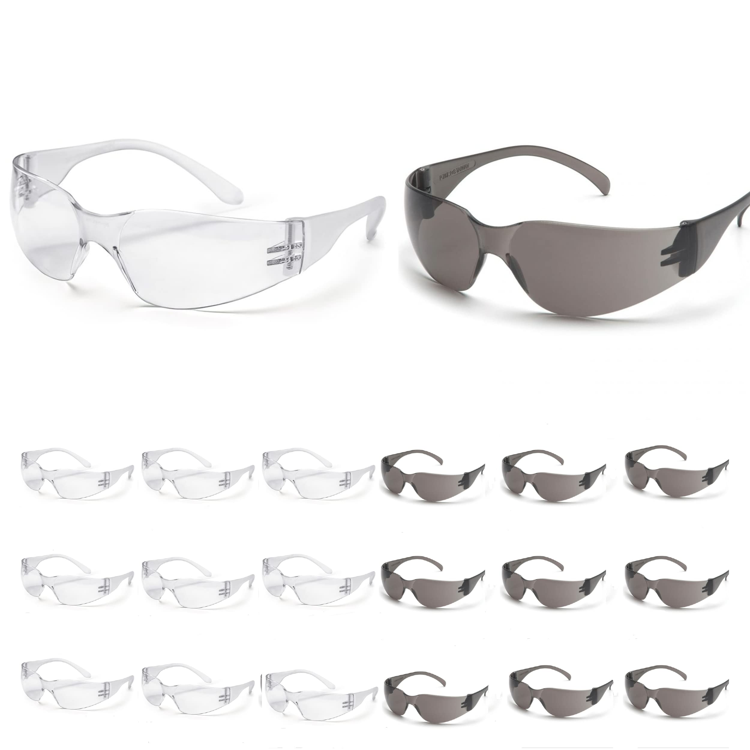 ATERET Protective Polycarbonate Safety Glasses White For Nurses Mechanic Electrician Saftey Glasses Goggles Anti Fog Eye Goggles Safety Protection (12