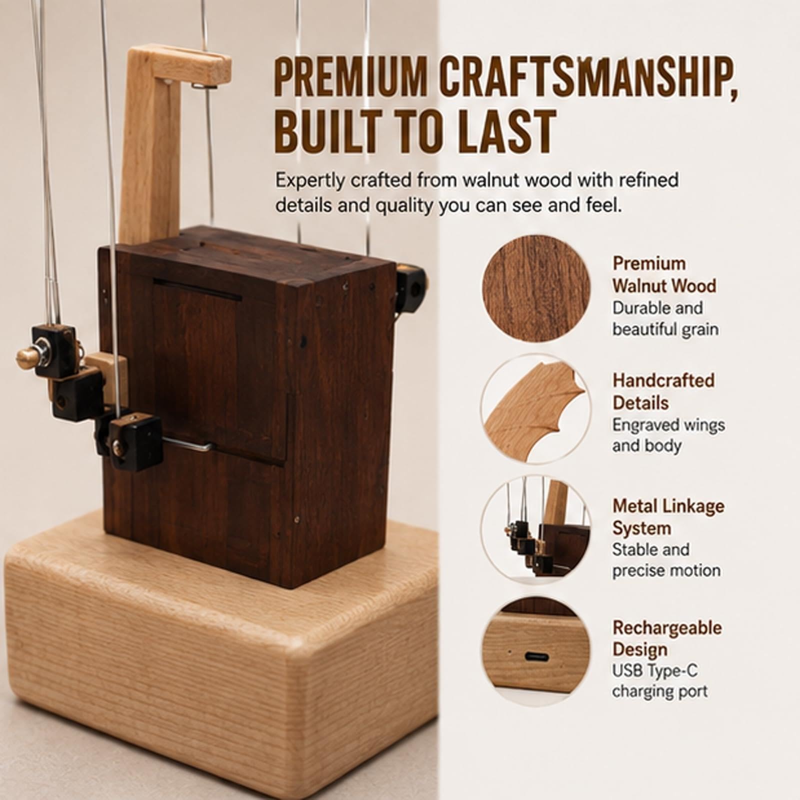 Modelo de autómata de dragón de criatura mítica occidental de madera