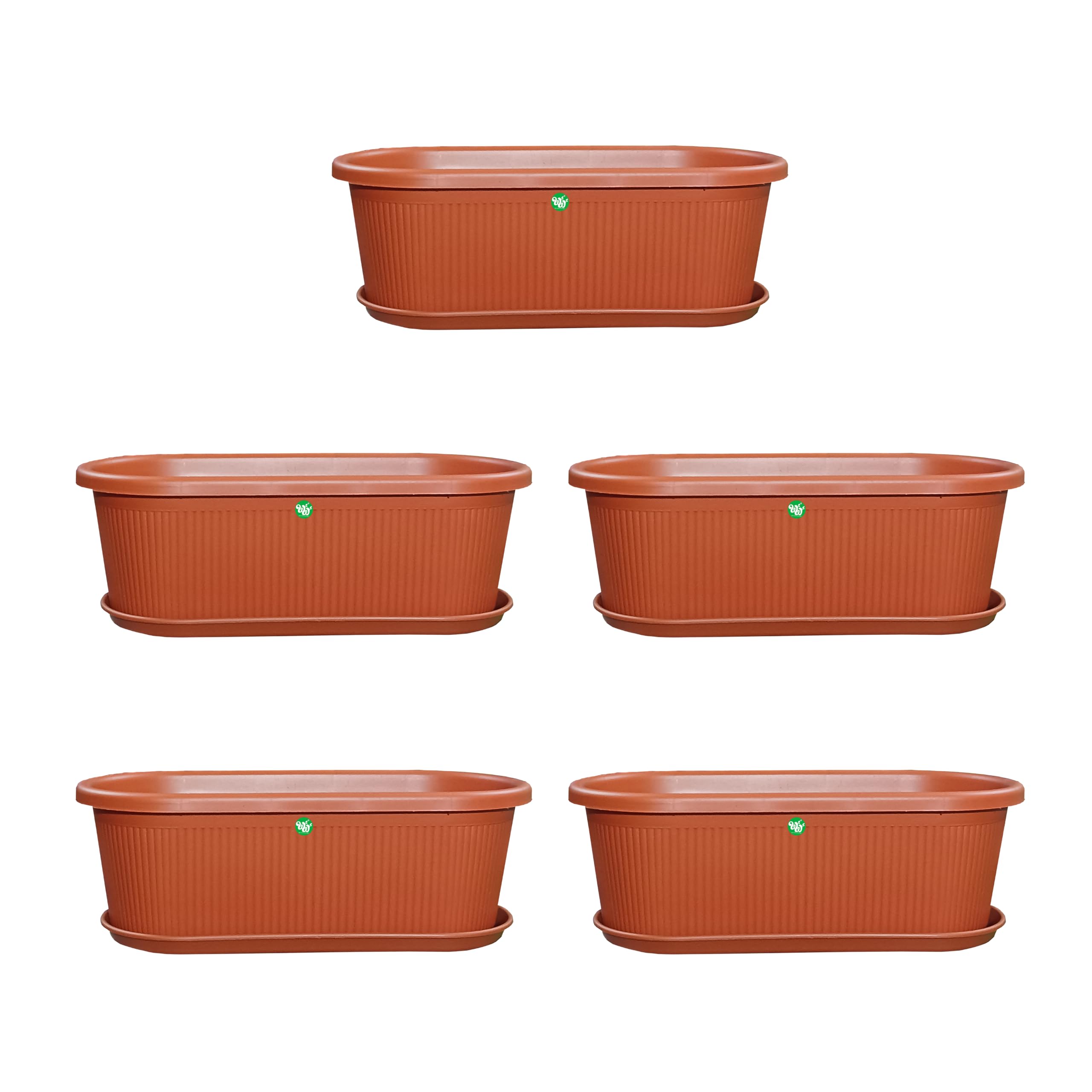WinWoodsAgri Plant Container Rectangular Pots/Planter with Bottom Tray use for Vegetables and Greens Home Gardening, Balcony, Outdoor/Indoor Gamla (16 inch) (B0CPD1951L) Amazon Price History, Amazon Price Tracker