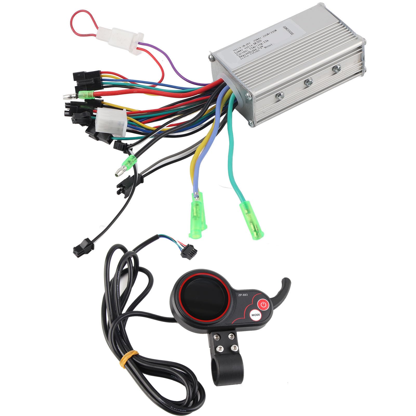 BuyWeek Contrôleur de Moteur de Vélo Électrique, 36V 250W/350W Contrôleur de Moteur Panneau de Commande à Écran LCD avec Manette de Vitesse pour Scooter Électrique Vélo Électrique(36V)