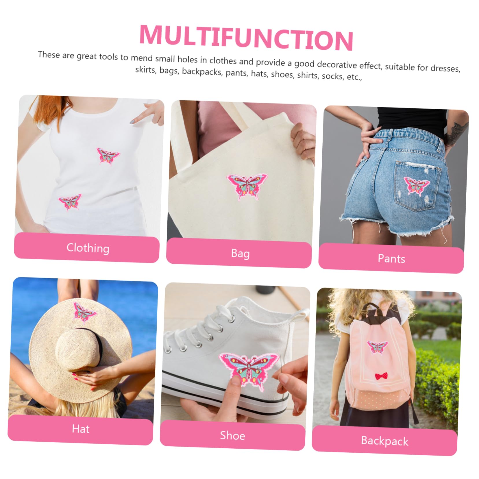 Uonlytech Parches De Decorativos Para Ropa De Apliques De Accesorios De Costura Para Manualidades Parches De Planchar Y Coser Para Reparaciones Y Personalización De 20 Piezas*4