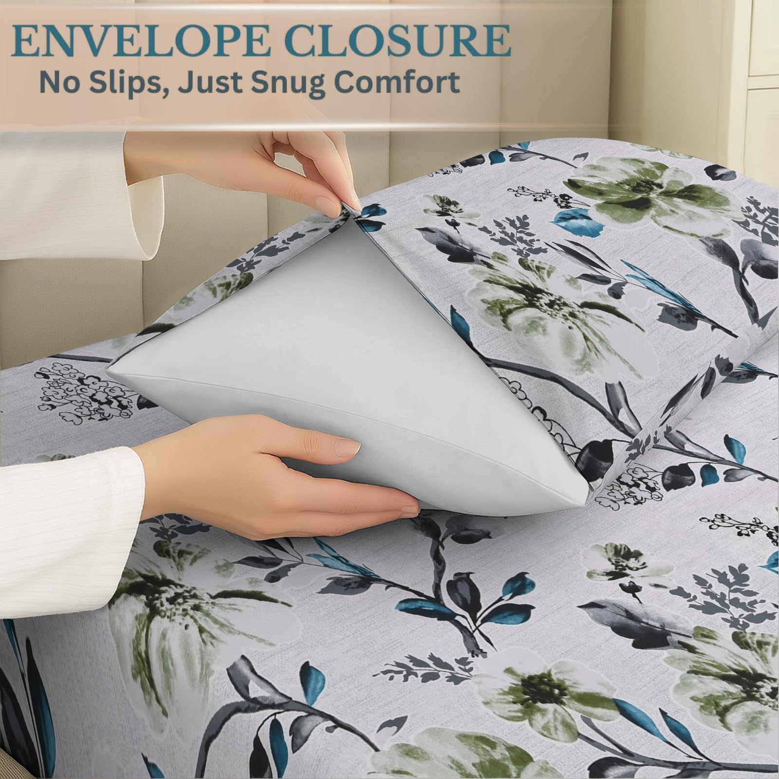 EverSoft Bedding Pack of 4 Pillowcases 50x75cm Soft Pillow Cases, Wrinkle Free Easy Care Pillow Covers - Image 3