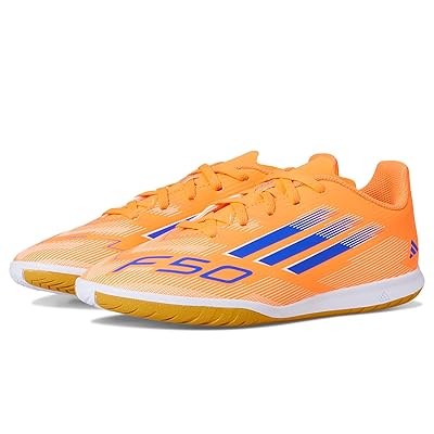 adidas Kids F50 Club Indoor Cleats (Little Kid/Big Kid) Kids Shoes Beam Orange/Lucid Blue/White