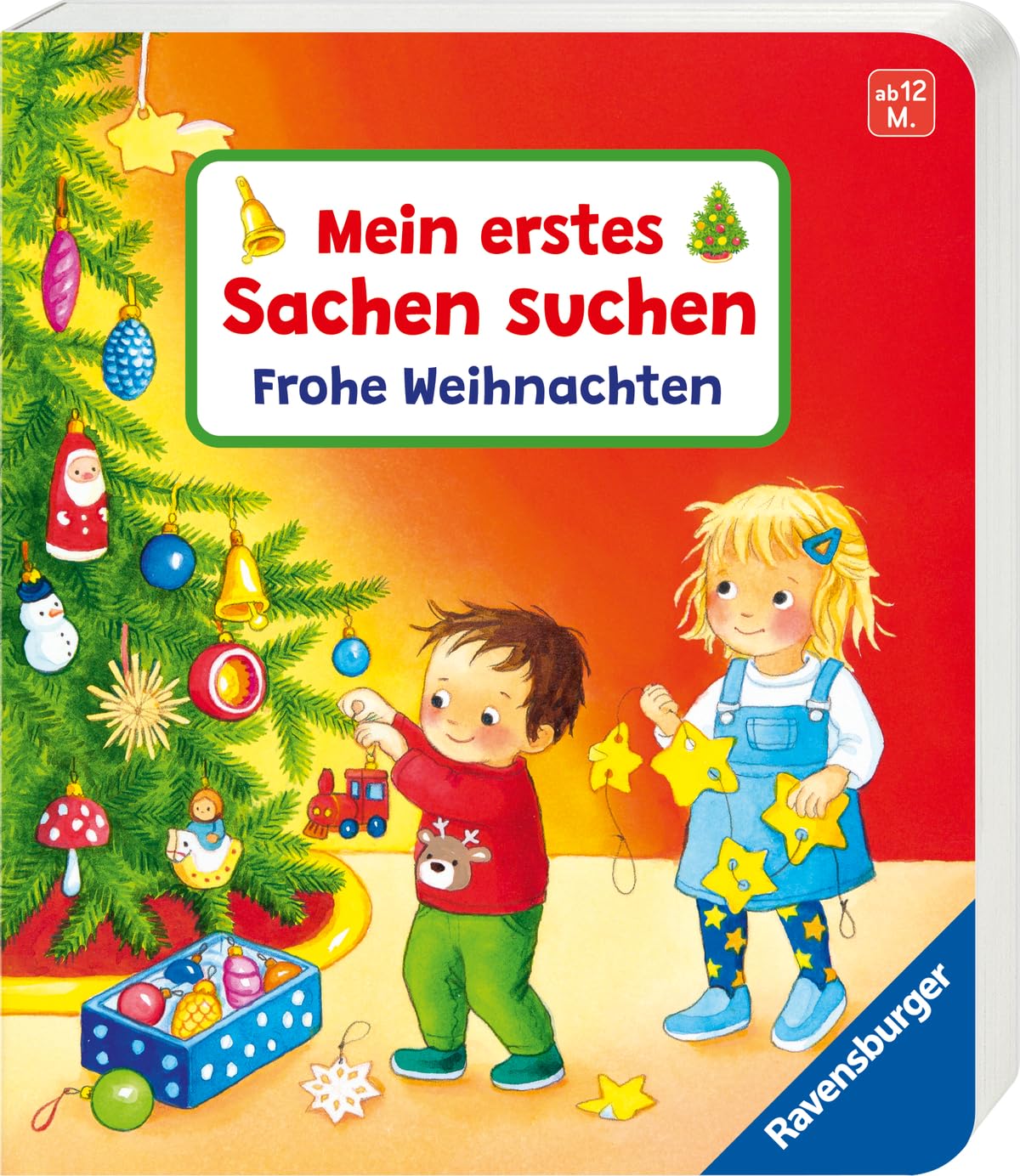 Mein erstes Sachen suchen: Frohe Weihnachten, Weihnachtsbuch, liebevolles Weihnachtsgeschenk für Kinder ab 1 Jahr : Gruber, Denitza, Grimm, Sandra: