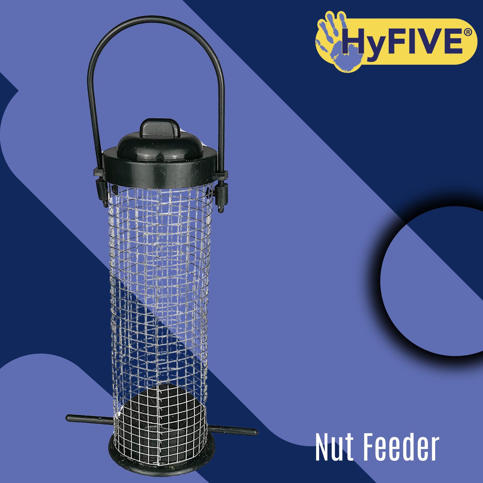 Hyfive Kit de Estación de Alimentación para Pájaros Silvestres Con Soporte Estabilizador, Comederos Colgantes, Baño de Agua, Grande, 240 cm, 4 Postes