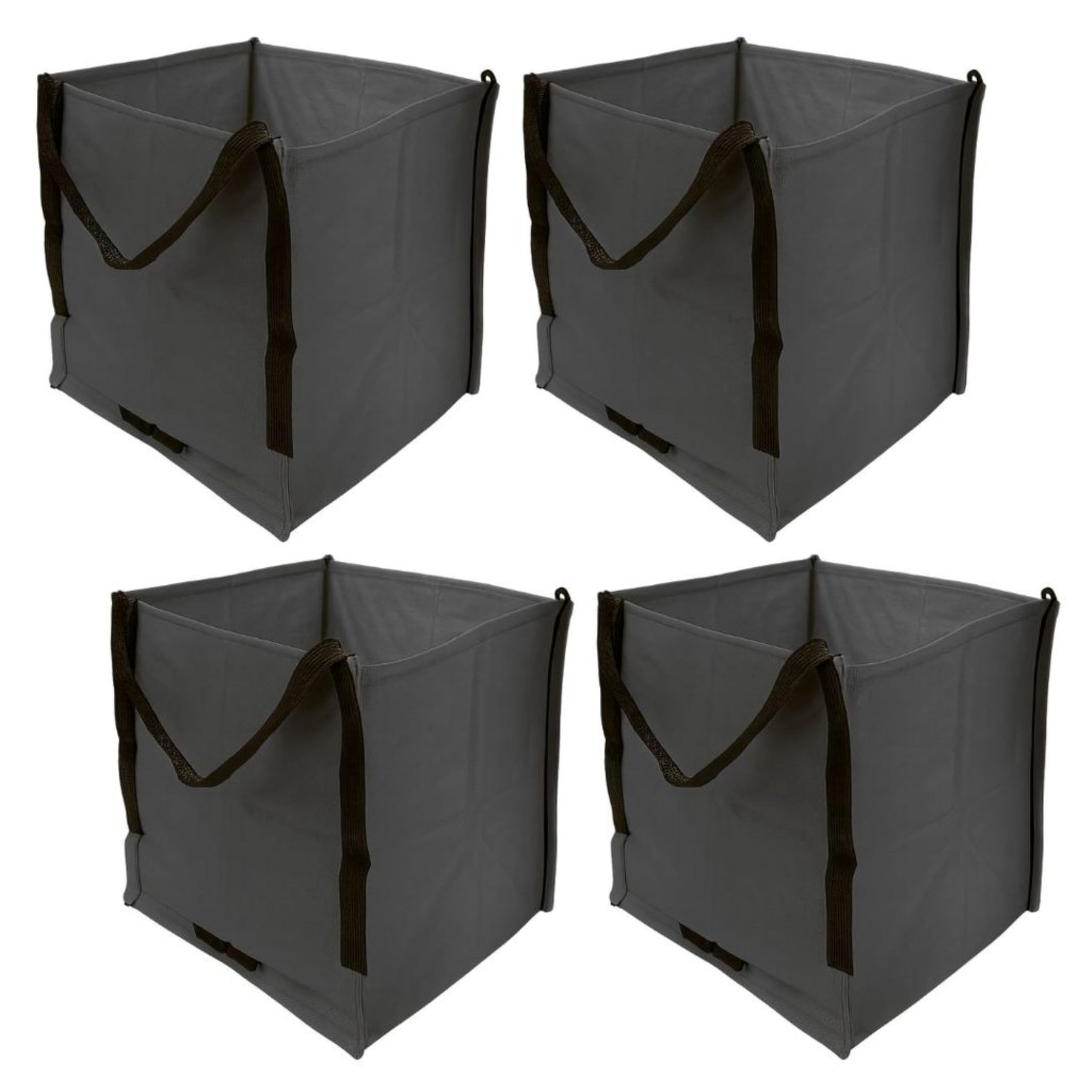 Heavy Duty Storage Tote Bag 22-Gallon Rugged Woven Polypropylene Moving Bag, Reusable Self-Standing Design, Holds up to 500 Pounds, Pack of 4