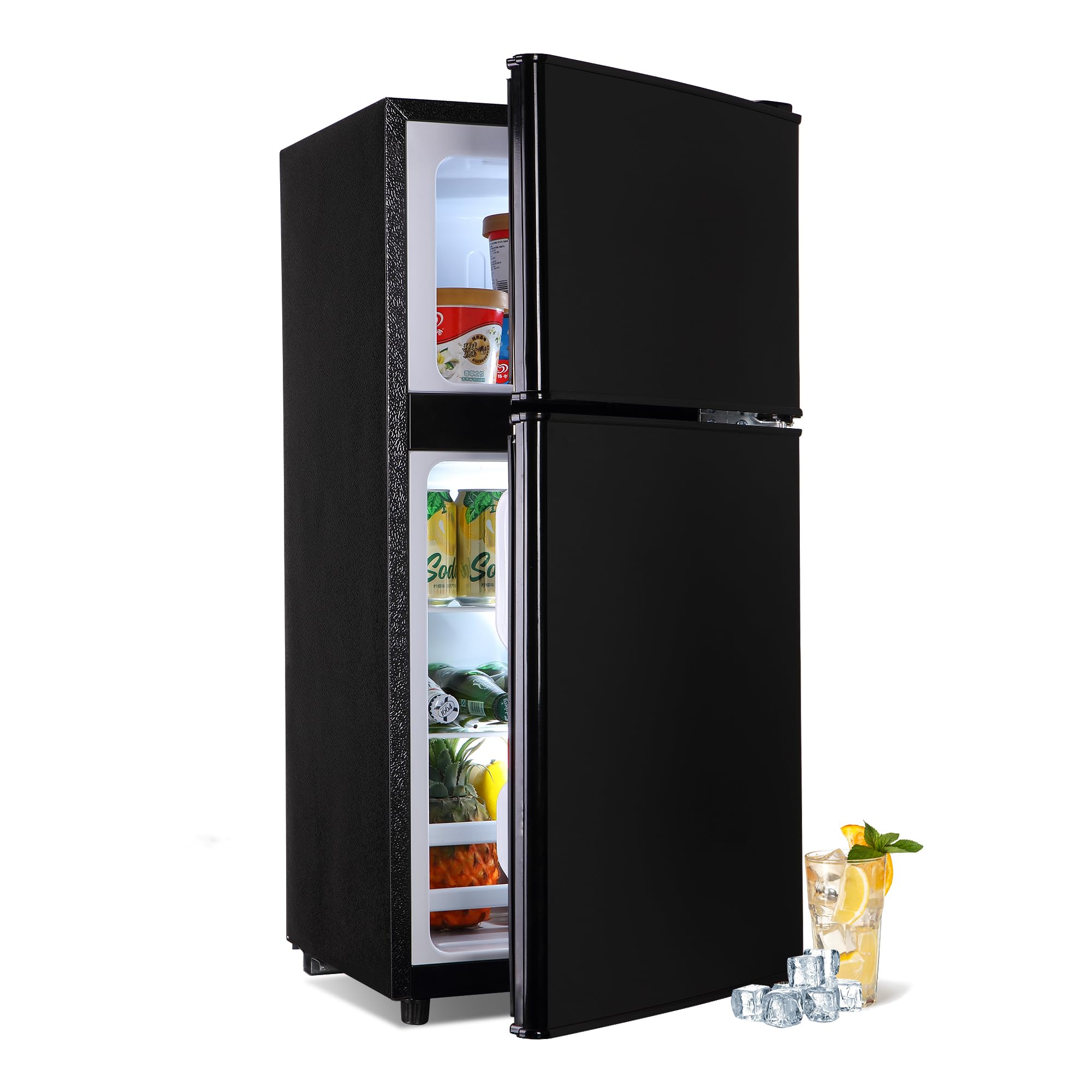 Mini Refrigerator シルバー 2段棚付き s-l1200.jpg