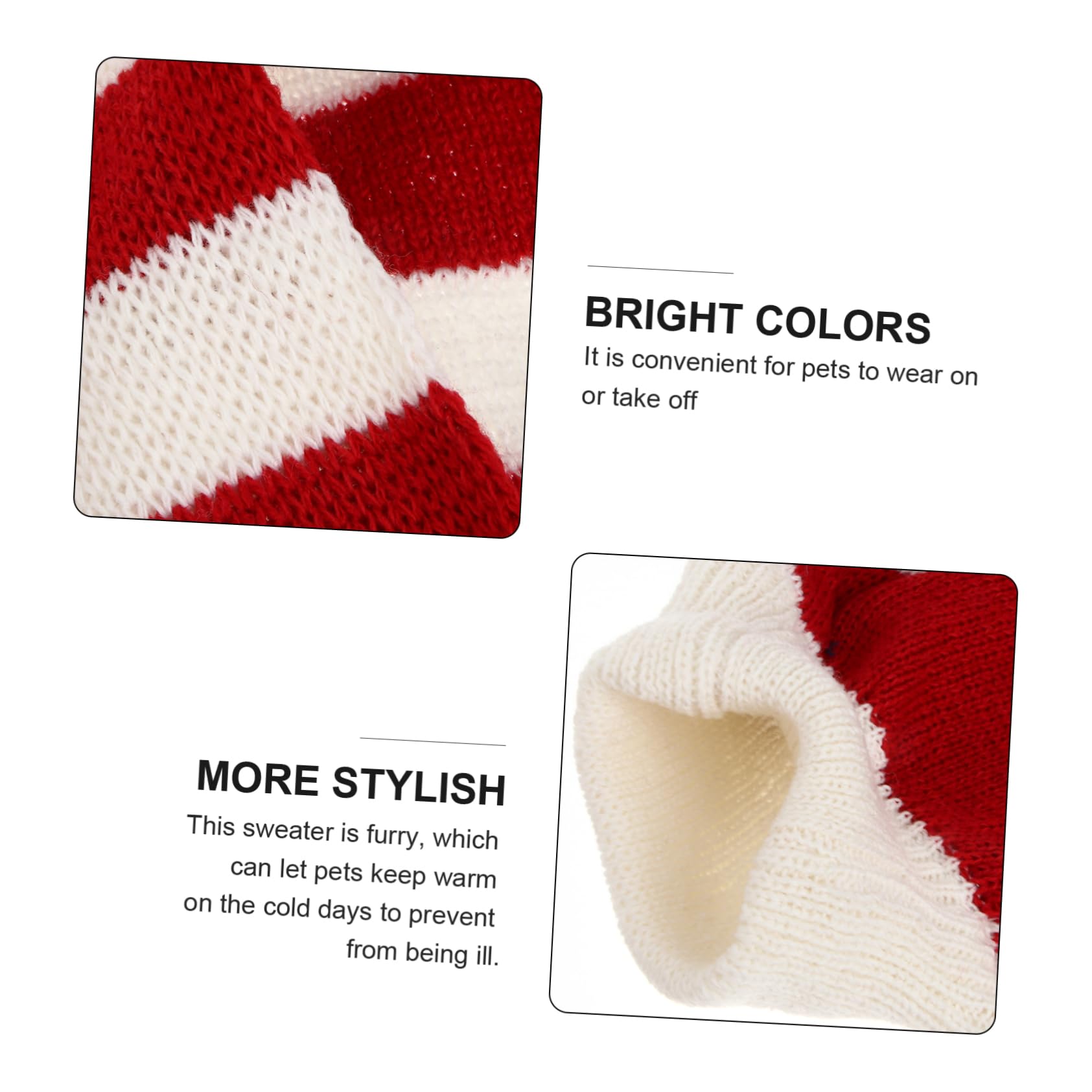 BESPORTBLE Suéter de Punto para Perro de Navidad Suéter de Mascotas de Invierno Color Rojo para Fiestas de Perros