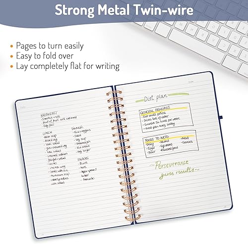 Miniatura 3 de Forvencer Cuaderno rayado en espiral con 300 páginas numeradas, diarios gruesos con rayas universitarias B5 para escribir con papel de 3.53 ozm,