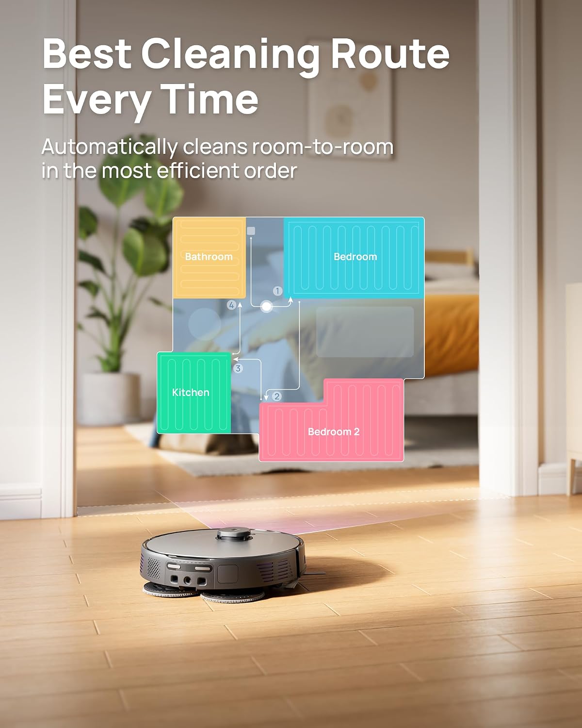 3i P10 Ultra Robot Vacuum and Mop Combo, 18000Pa Strong Suction, Extendable Edge & Corner Mopping, Auto Hot Mop Washing Drying, Self Emptying & Self Refilling image 6