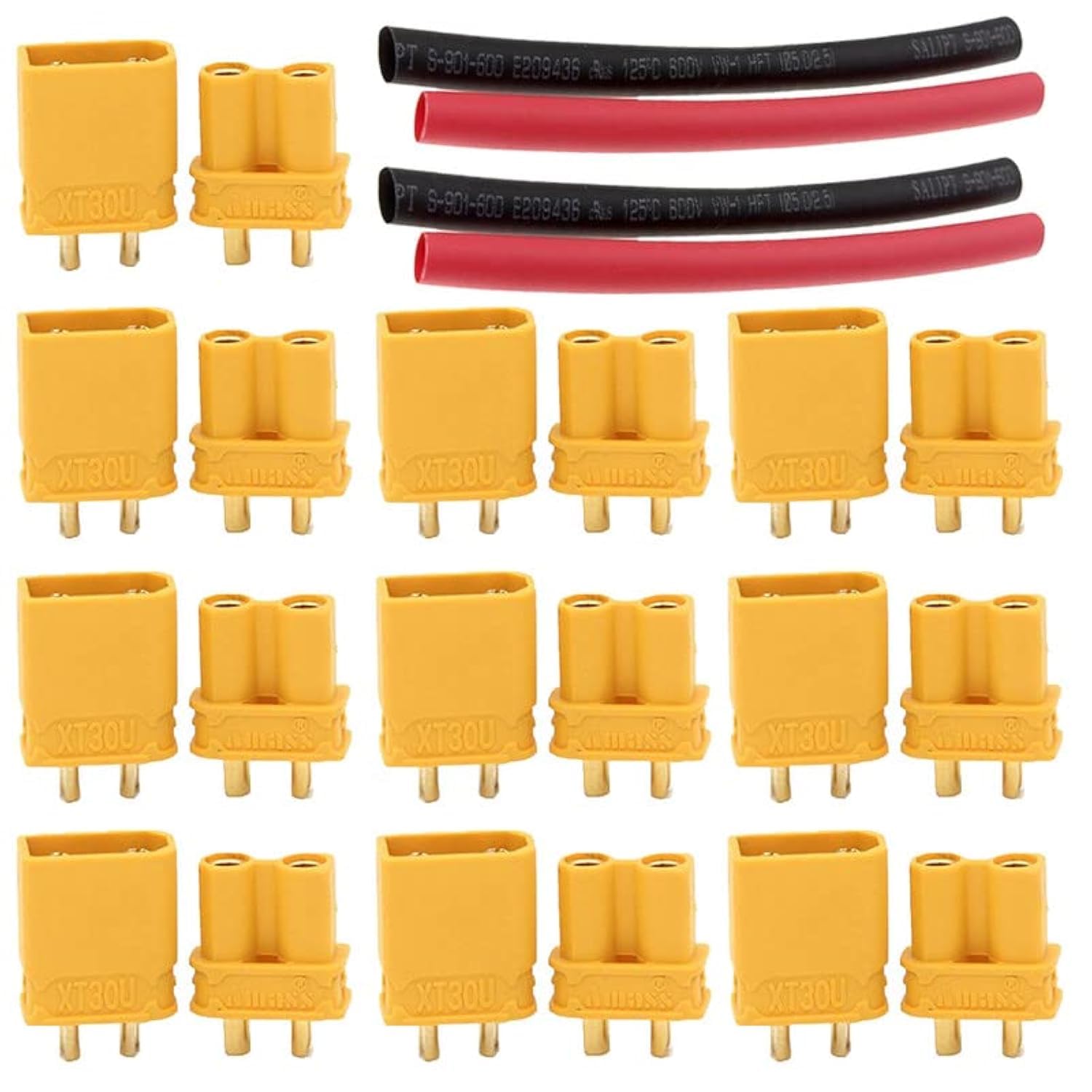 LINSYRC 10 Pairs Amass XT30U Bullet Plug Male Female Connector Upgraded XT-30 Adapter for RC Car Boat Lipo Battery (XT30U) โ image 1