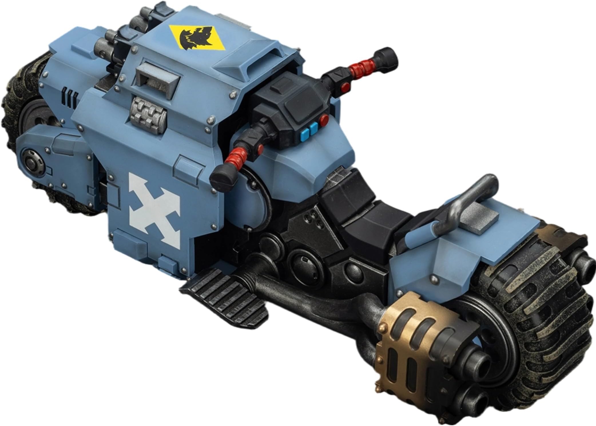 1:18 Space Wolves Warhammer 40K Action Figures Space Wolves Raider-Pattern Combat Bike with Twin-Linked Bolt Rifles Collectible Model 8.66Inch Birthday Gifts Pre-Order in Apr.