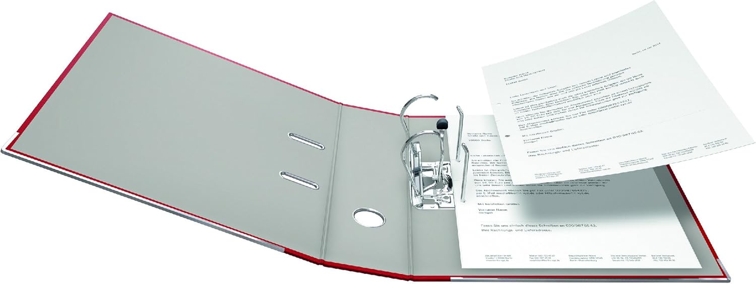 Falken Coloured Polypropylene Plastic Binder, Pack of 3 or 5 5er Pack breit red