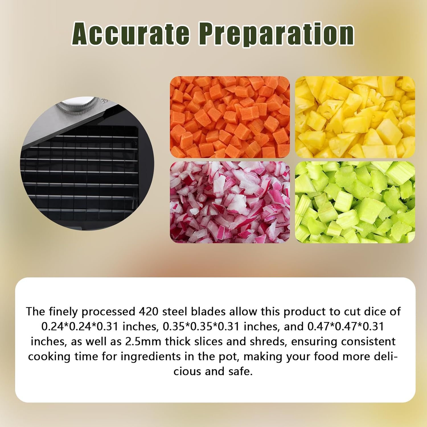 3-In-1 Commercial Vegetable Cutter, 110V Heavy Duty Multifunctional Vegetable Processor Electric Vegetables Chopper Salad Maker Food Processor Grater Slicer Dicer Machine for Home Kitchen Use