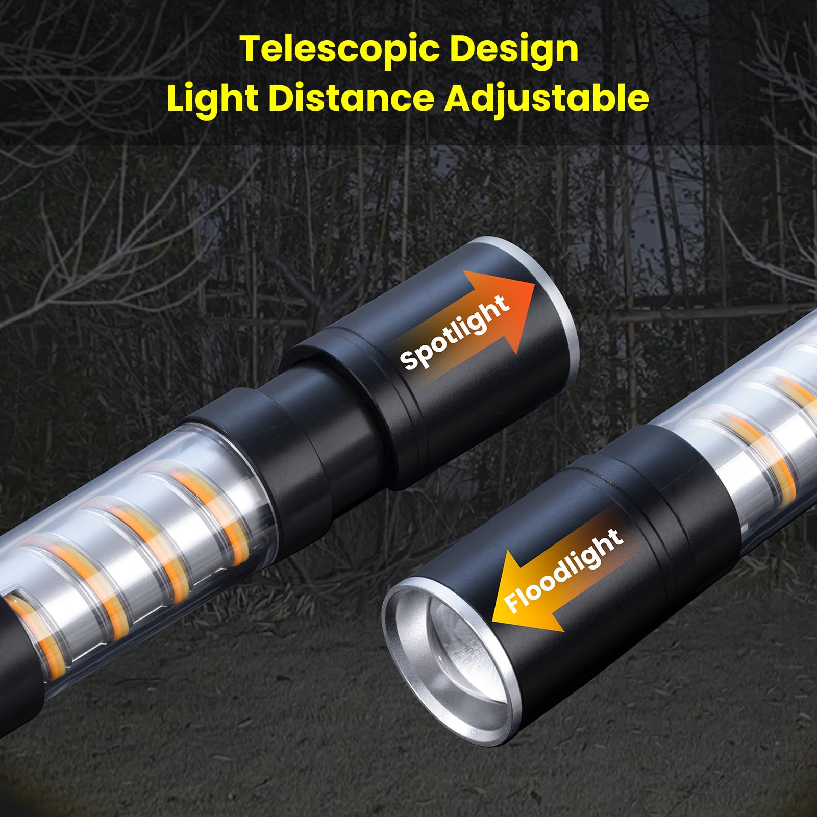 MAGICYOYO Rechargeable LED Flashlight - Zoomable 5-Mode, Ultra Bright, Portable For Camping - View #6