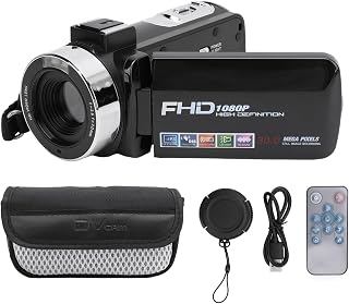 ciciglow Handheld Video Camcorder, 1080P 30MP 18X Digital Zoom Vlogging Camera with 3inch Rotation TFT Screen, Compact Travel Video Camera with Fill Light