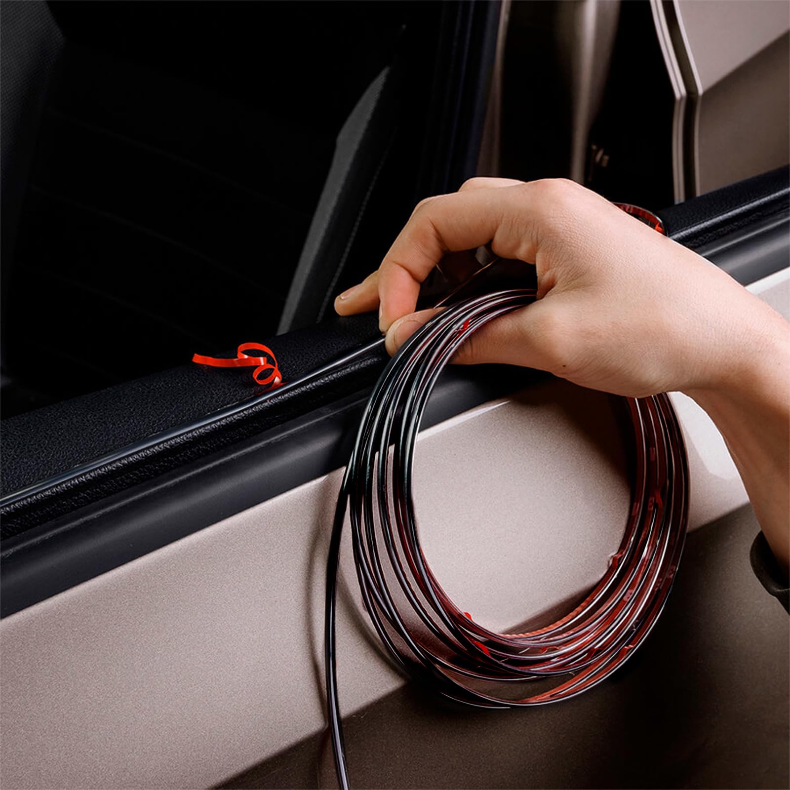 EFUTURETIME Moulure Flexible Auto-adhésive, 2cmx5m, Bordure Decorative En PVC, Garniture Murale Autocollante Pour Armoire, Bordure De Miroir, Mur, Porte, Plafond, Motif Simple, Blanc