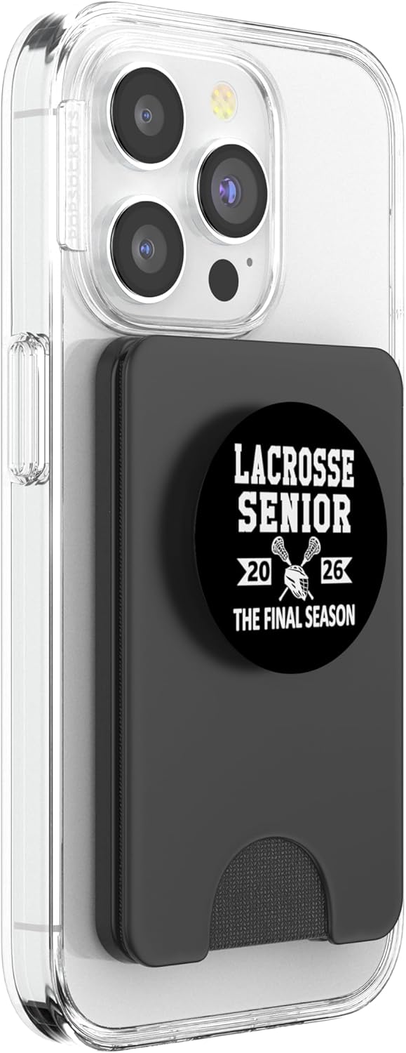 Lacrosse Senior 2026 High School Senior Night Graduation PopSockets PopWallet for MagSafe