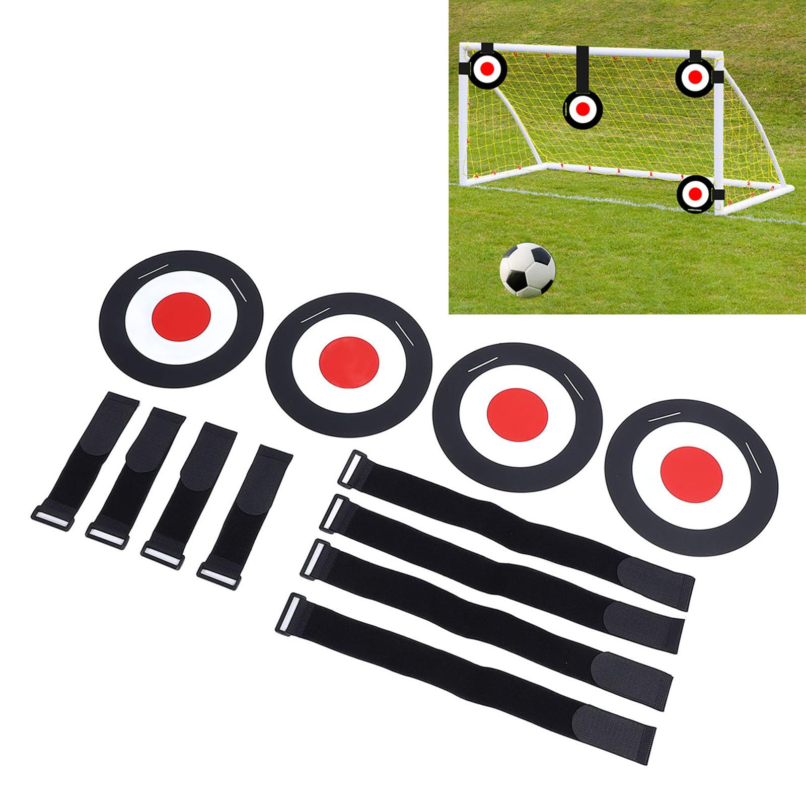 Objetivos de Portería de Fútbol con Discos de Tiro y Correas, Equipo de Entrenamiento Deportivo