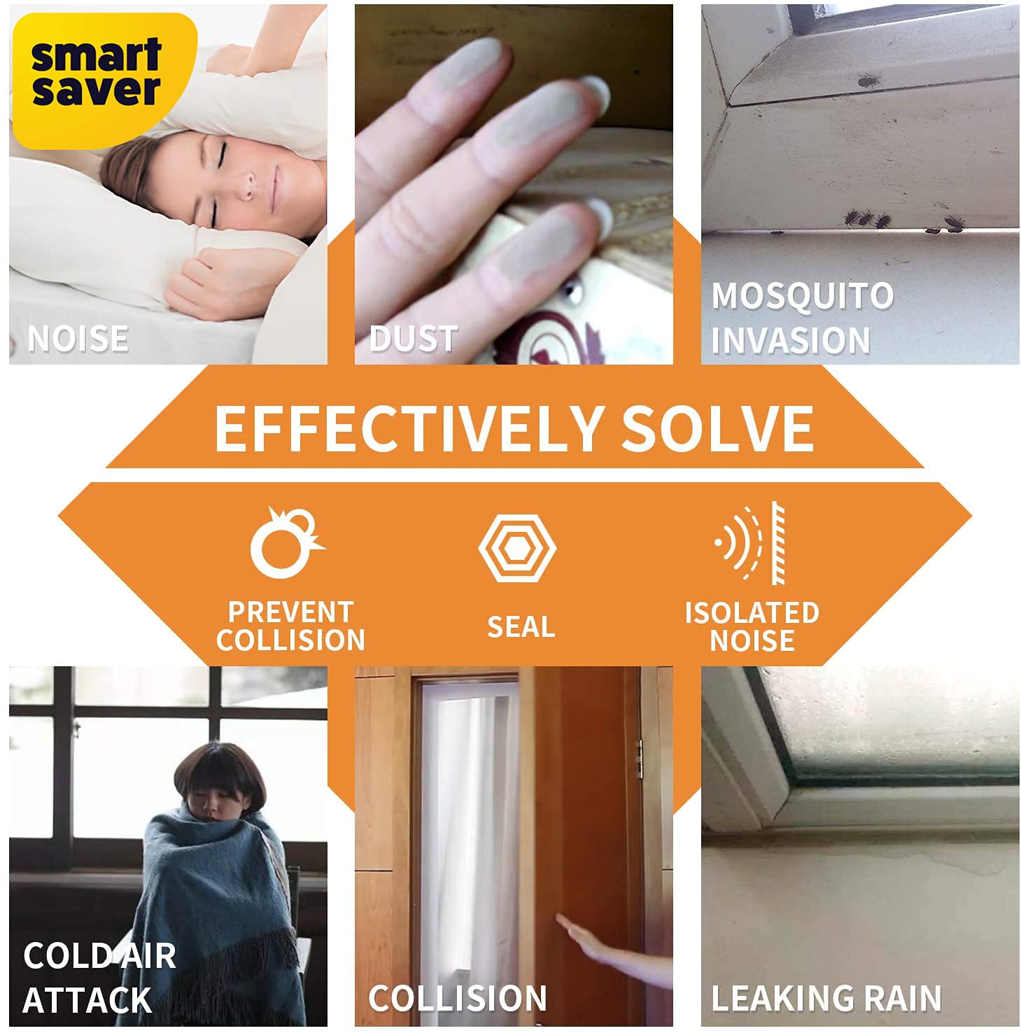 Smart Saver D Shaped (Grey) Self-Adhesive Epdm Doors and Windows Foam Seal Strip Rubber Weatherstrip 5 Meter (2 X 2.5 M = 5 Meter)-Pack of 1 4