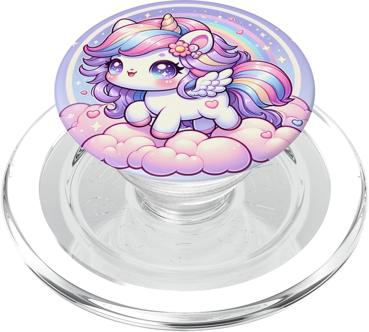 Unicorn Purple Design Cute Colorful Kawaii Rainbow Girls PopSockets PopWallet for MagSafe