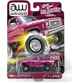 10 Pickup Truck Pink with Graphics Cha Cha Shirley Muldowney Las Vegas Diecast Super Convention (2022) Limited Edition to 3024 Pieces Worldwide 1/64 Diecast Model Car by Auto World CP7950