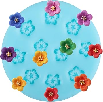 Flower Silicone Molds Mini Flower Fondant Chocolate Molds