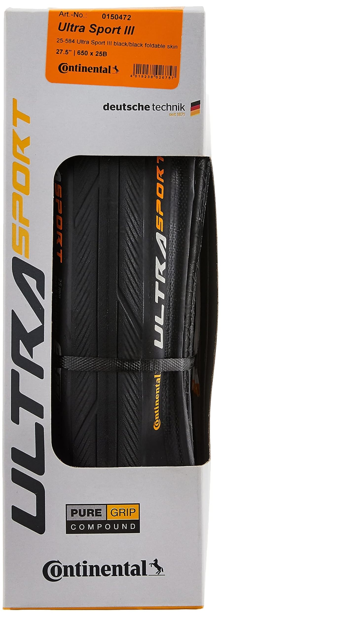 700x25c Tire Continental Ultra Sport III Tire Clincher, Folding - Main Image