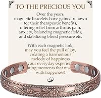 Vista 15 de Feraco Pulsera de Cobre Puro para Mujeres, Brazalete Magnético de Ultra Fuerza con Imanes de Neodimio, 99.99% Joyería de Cobre Regalo, Trenzado