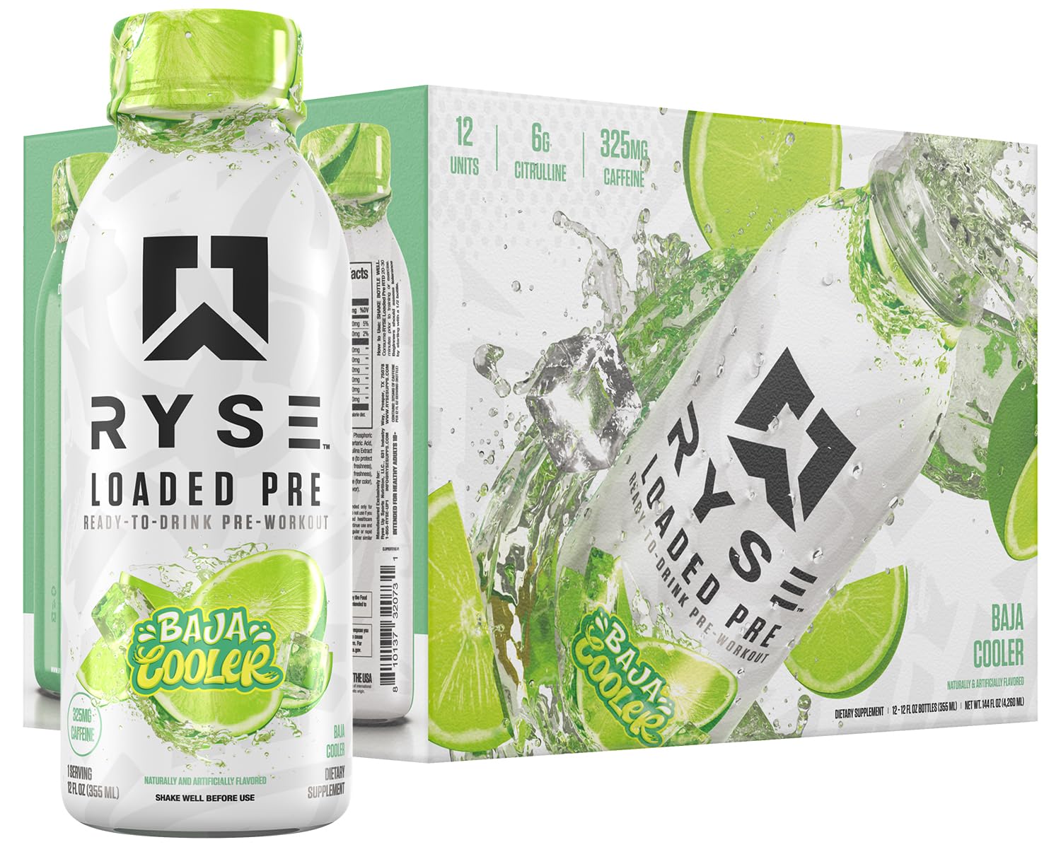 RYSE Loaded Pre Workout Drink - Pink Splash - Sugar-Free, Ready to Drink Energy Supplement with 325mg Caffeine, Citrulline & Beta Alanine for Focus & Pump - 12 fl oz Bottles (Pack of 12) — Amazon image 9