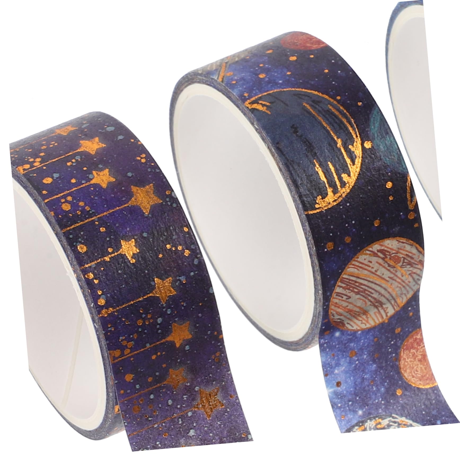 VILLCASE 4 Set Nastro Di Carta Galaxy Washi Tape Washi-tape Nastro Adesivo Creativo Pennarello A Vernice Distributore Di Nastro Nastri Decorativi Per Album Nastro Di Cancelleria 19 * 4