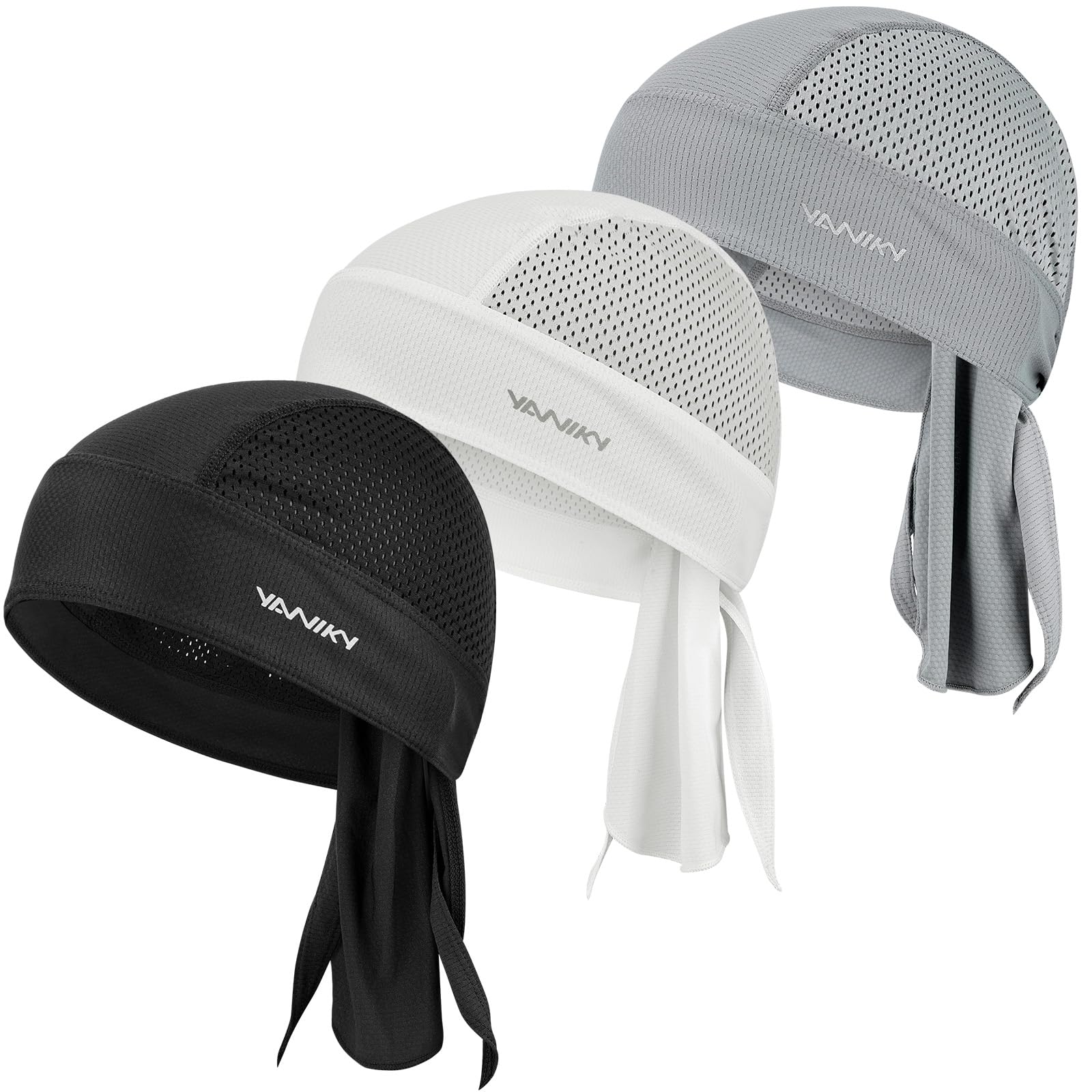 YANIKY Bandany czapki z czaszką dla mężczyzn, kobiet czapka z czaszką wkładka kask czapka kolarska Durags motocykl bandana odprowadzająca pot do szmatki