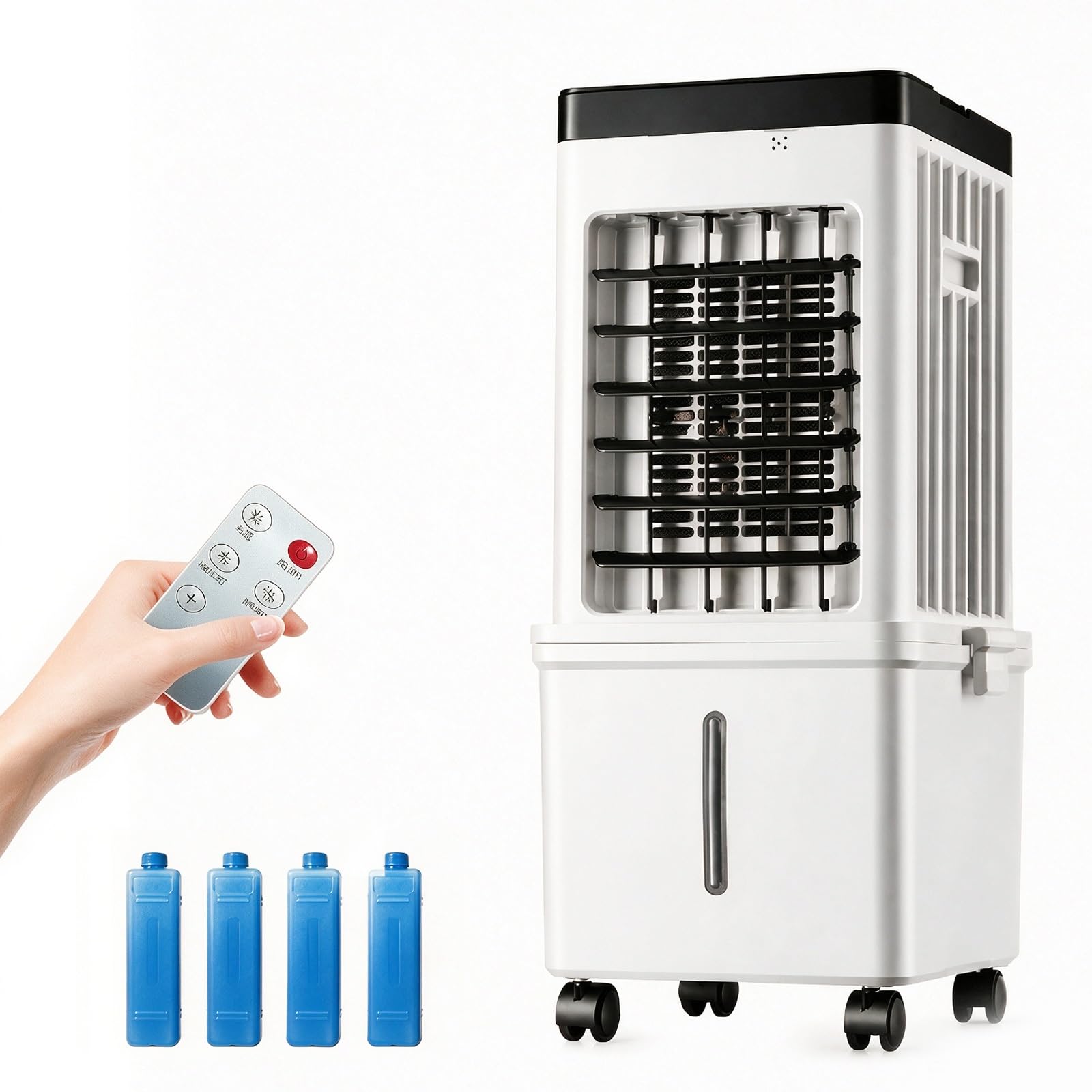 Evaporative Air Cooler, 15L Portable Swamp Cooler with Remote Control