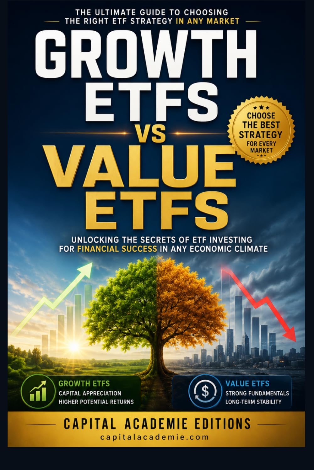 Growth ETFs vs Value ETFs: Choose the Best Strategy for Every Market: A Practical Guide to Building Long-Term Wealth Through Smart ETF Investing, ... Passive Income, and Financial Freedom)