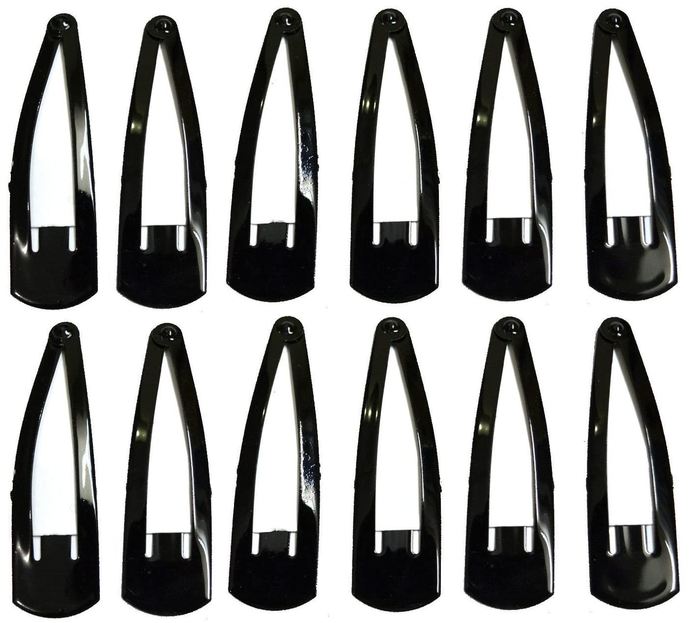 12 Pieces Black Metal Hair Clips with 12 Pieces Black Hair Bands Portable Hair Clips for Girls Women Hair Styling Accessories