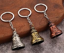 AEROSTARK Combo of 3 Phoenix Guardian Bell Keychains | Protective Lucky Charms in Silver, Gold & Bronze | Zinc Alloy Bells for Motorcyclists, Travel & Everyday Carry | Set of 3 Phoenix Guardian Bell
