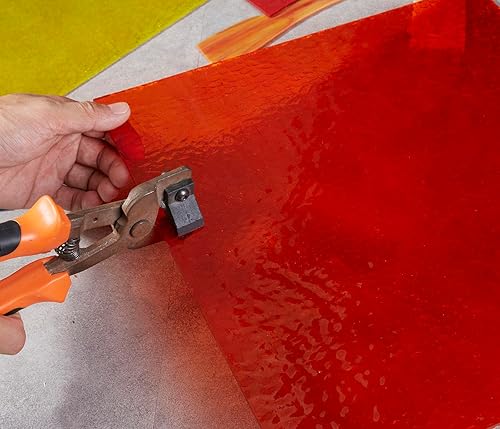 Miniatura 34 de Lanyani 2 hojas de vitrales de 12 x 12 pulgadas para manualidades, paneles de vitrales iridiscentes para mosaico de vidrio, suministros de vitrales