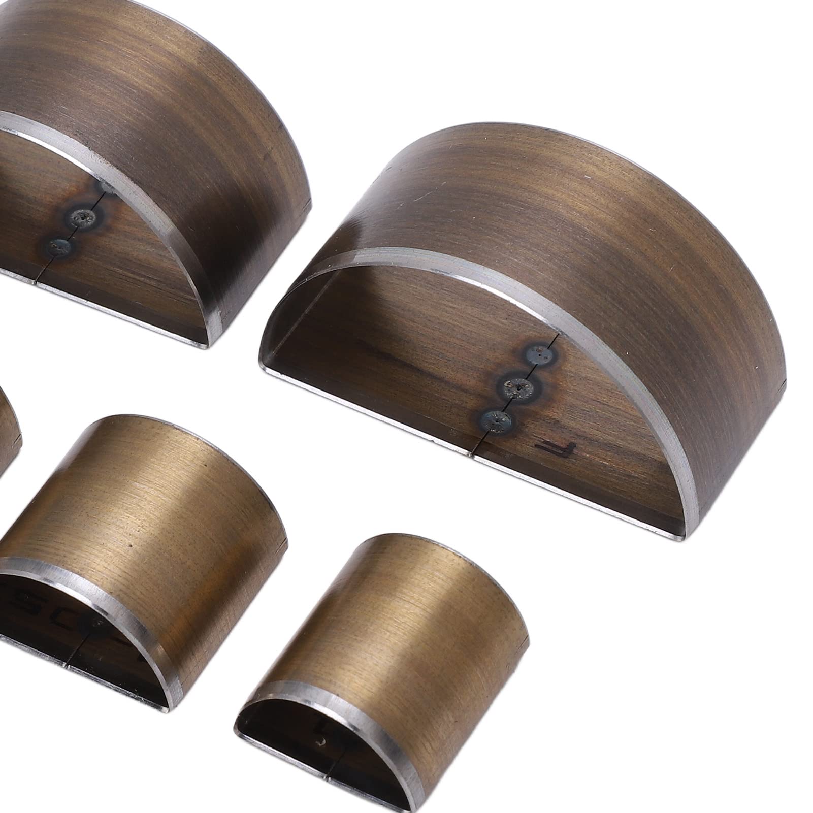 Set di Fustelle per Pelle, 7 Pezzi Semicircolari da 50 mm, Utensili in Acciaio ad Alta Velocità per Lavorazione Artigianale di Pelle, Gomma, Silicone