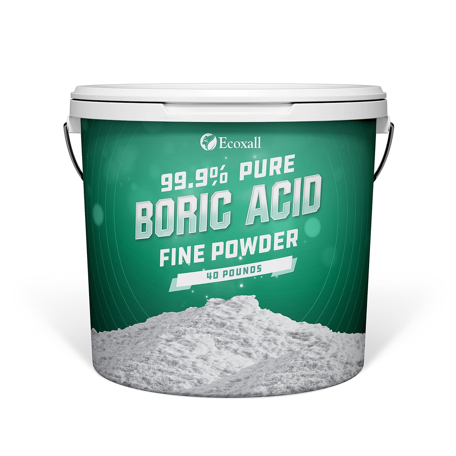 Boric Acid Fine Powder 40 lb Pail, 99.9% Pure