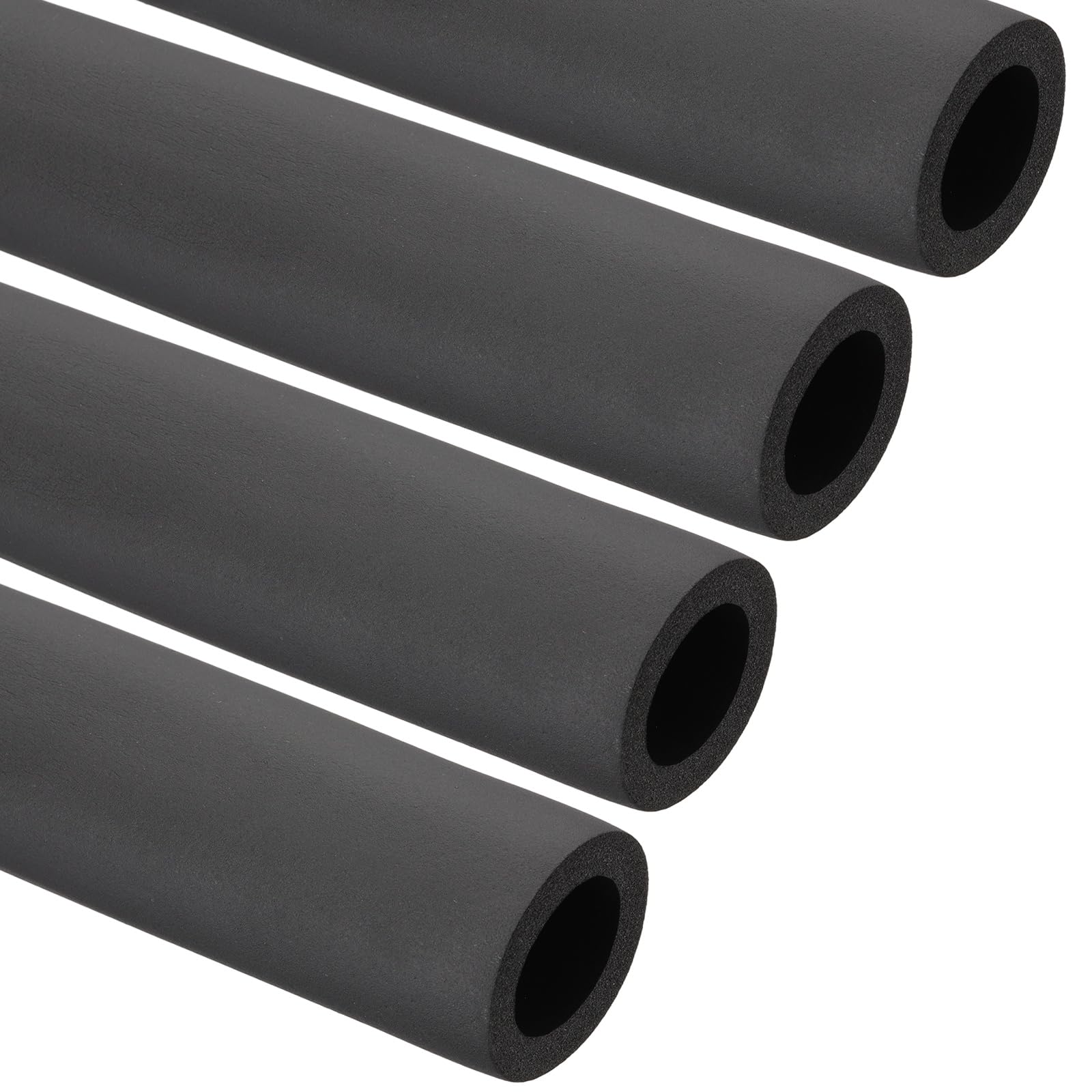 PATIKIL 1-1/8"(28mm) ID x 6Ft Pipe Insulation Foam Tube, 4Pcs Pipe Cover Wrap Roll Bar Padding Tubing for Handle Grip HVAC Outdoor Air Conditioner Units, Black