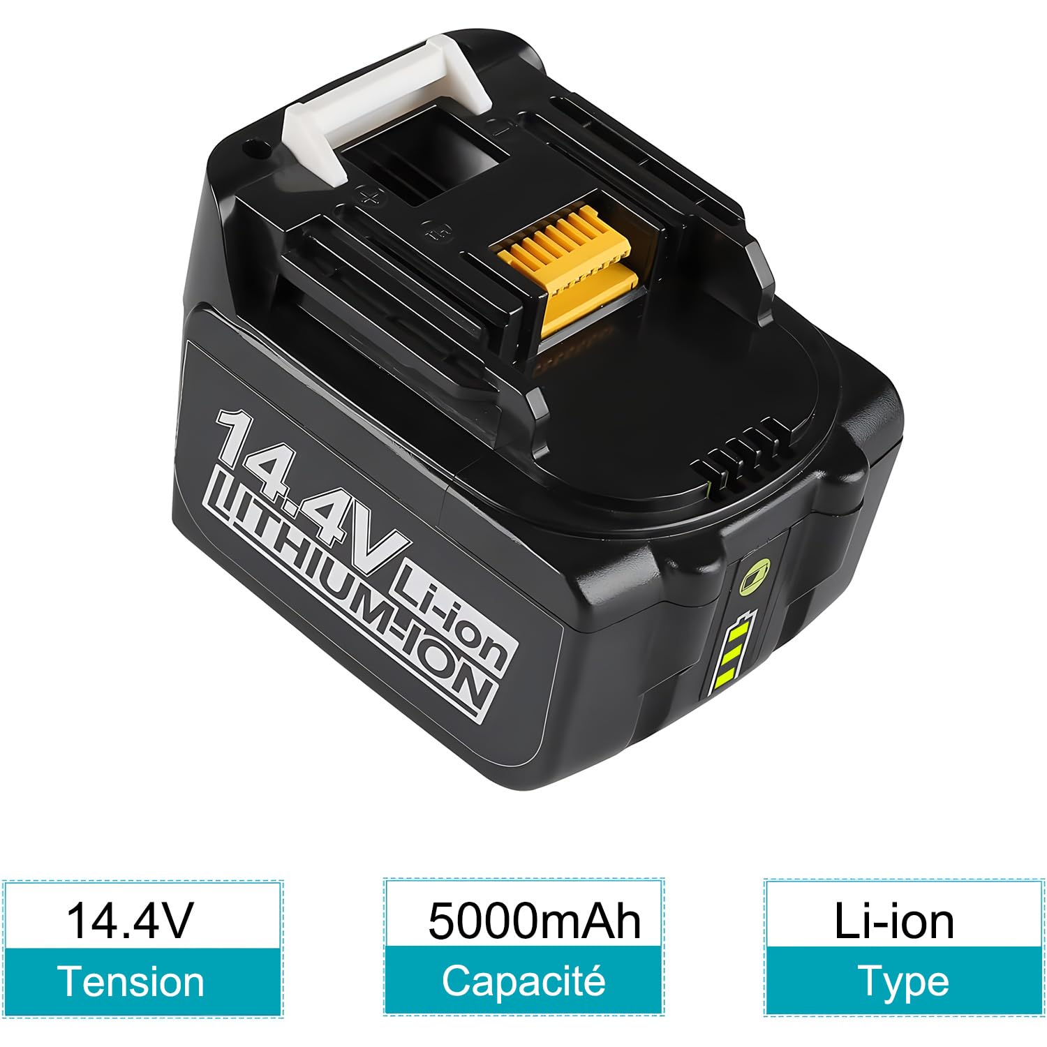 2X 14.4V 5.0Ah Akku für Makita 14.4V Akku BL1450
