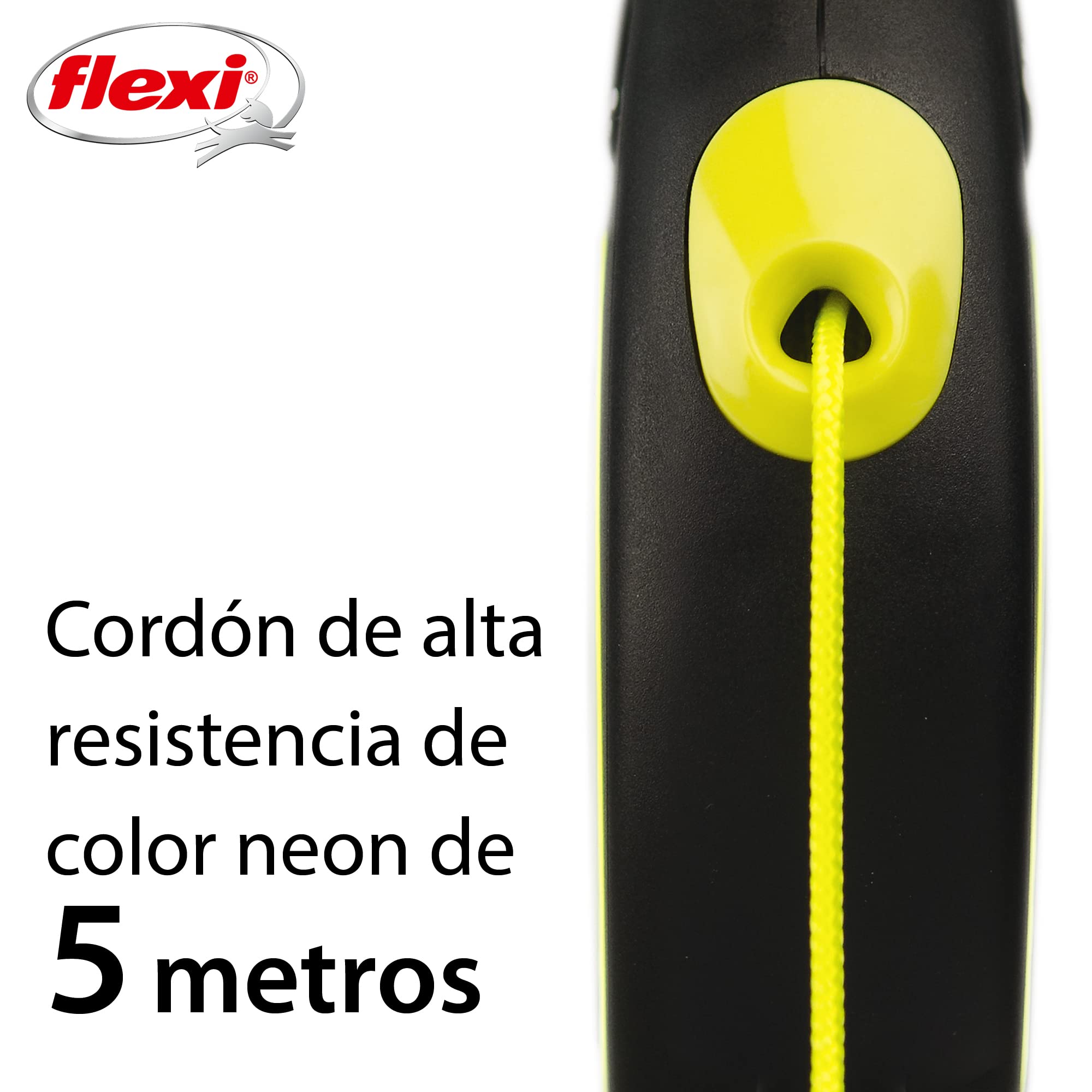 New Neon M Cordón 5 m , negro/ neon