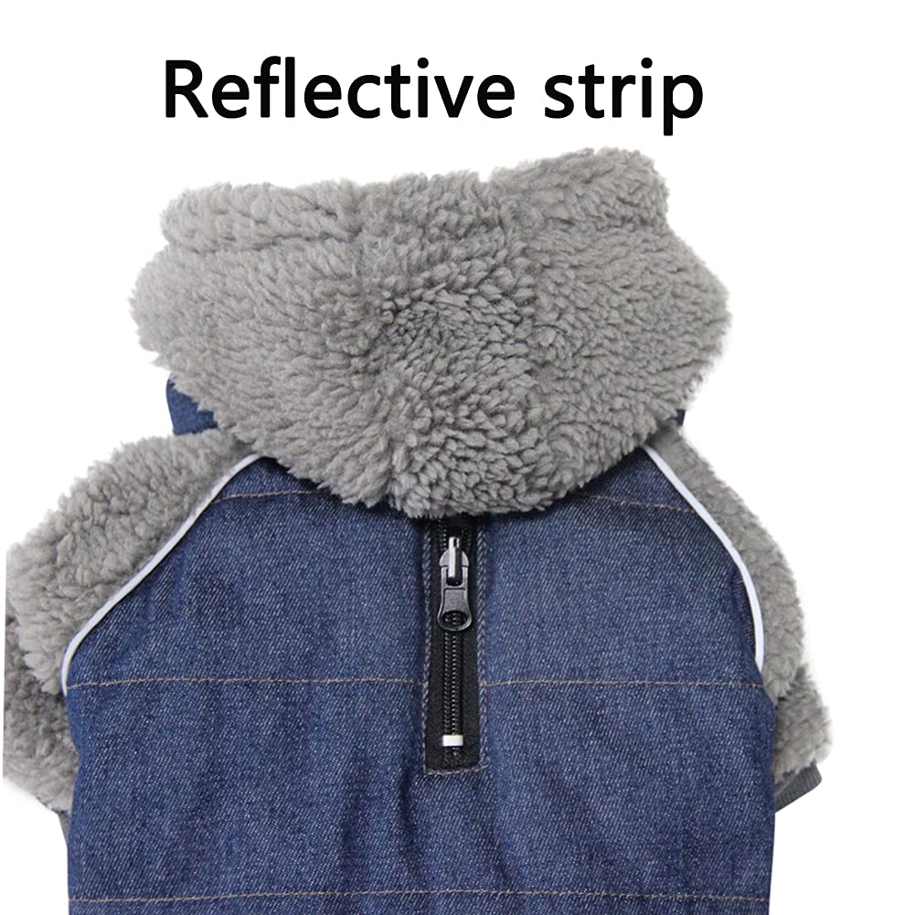 Vecomfy - Cappotto in pile per cani di piccola taglia con cappuccio staccabile per cani di piccola taglia