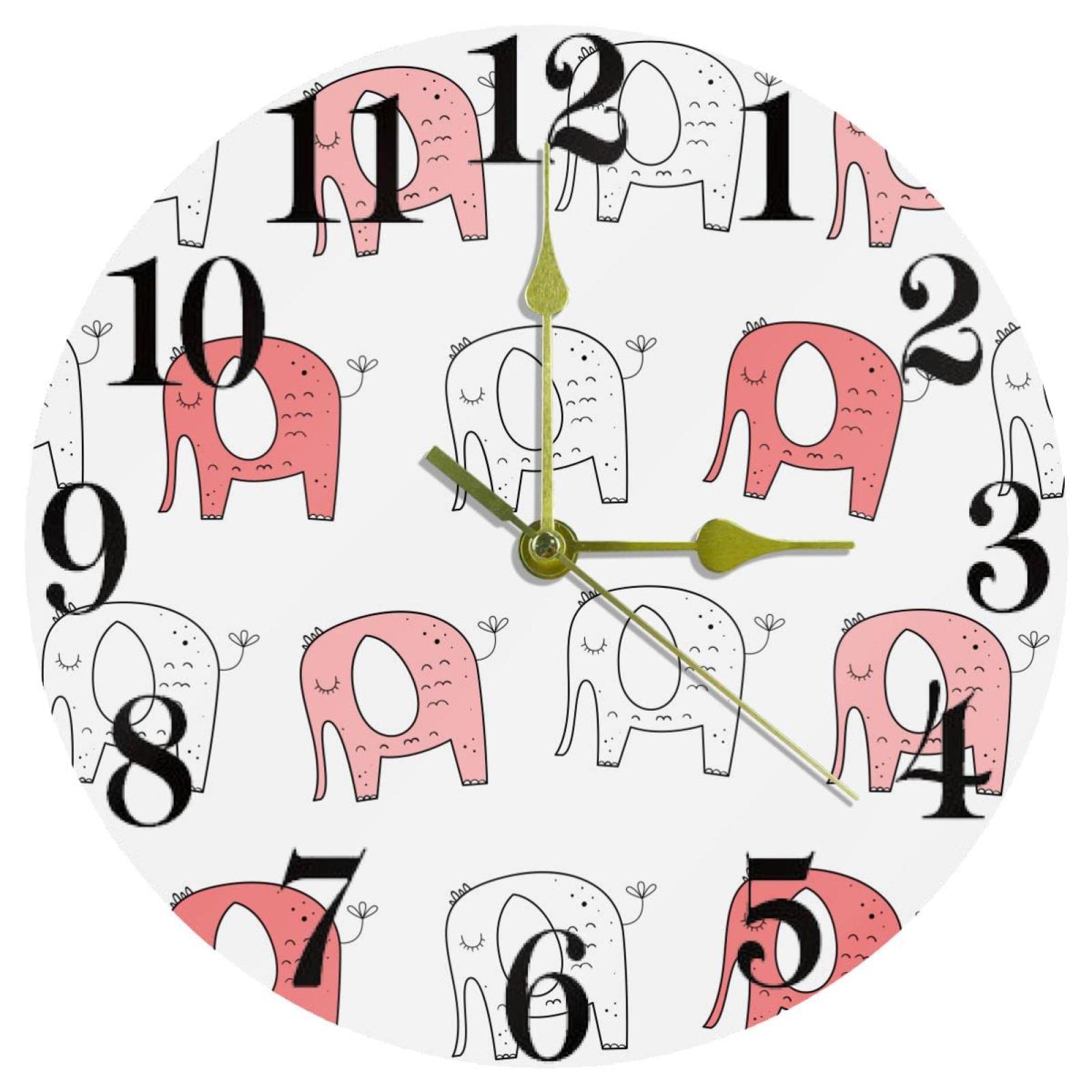 Horloge murale ronde éléphant idée cadeau utile et originale pour une pendaison de crémaillère