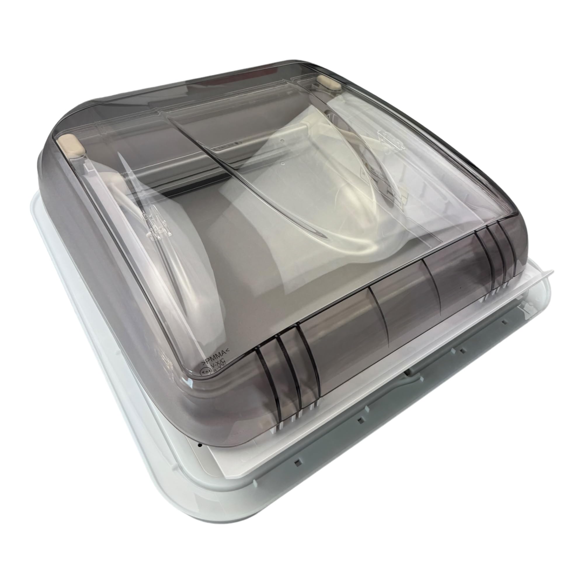 Aerodynamische Extra Vent Wohnmobil Dachluke 40x40cm mit klarer Haube