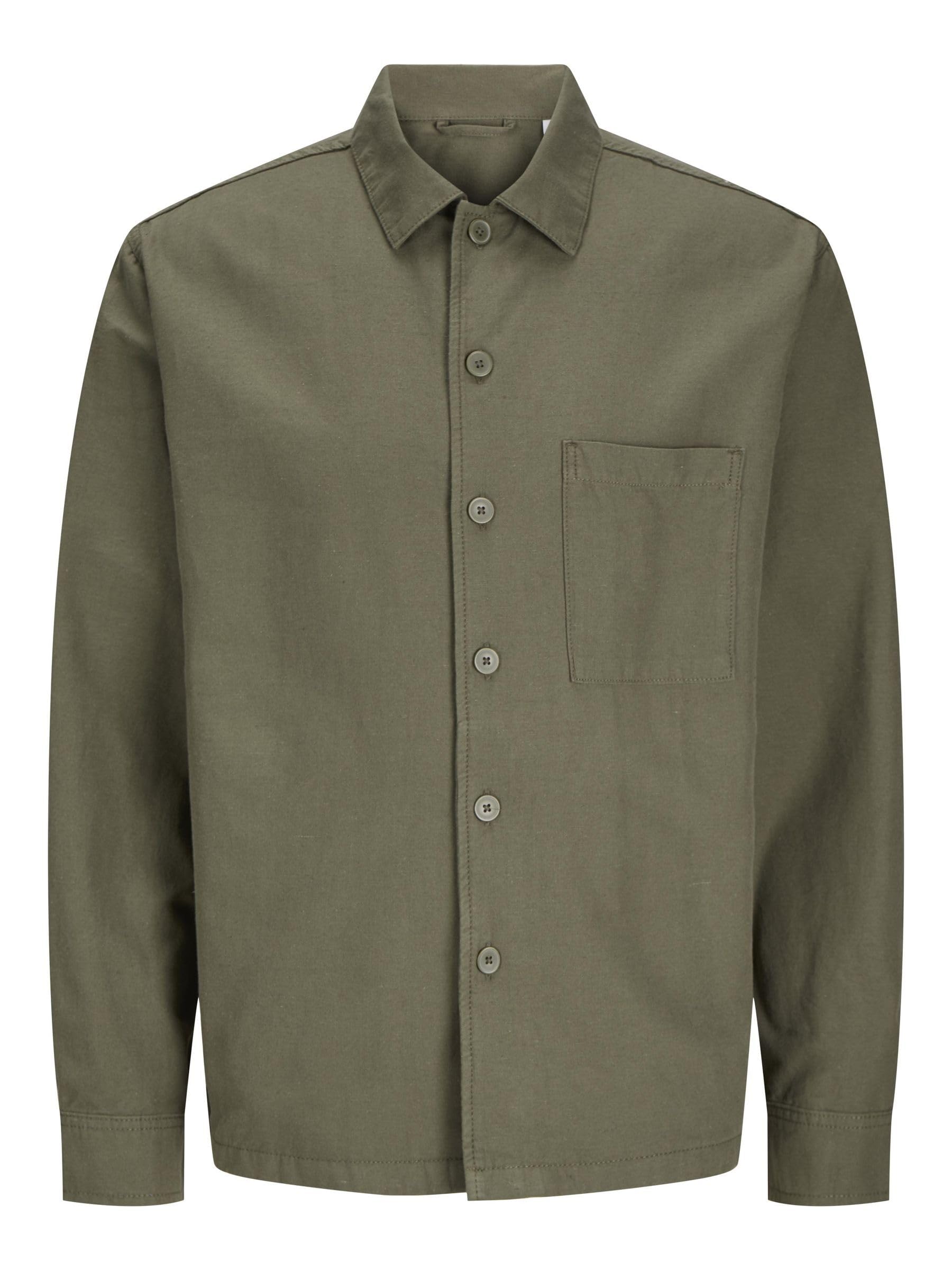JACK&JONES JJEURBAN Edge Overshirt LS SN, Olive Night, XL
