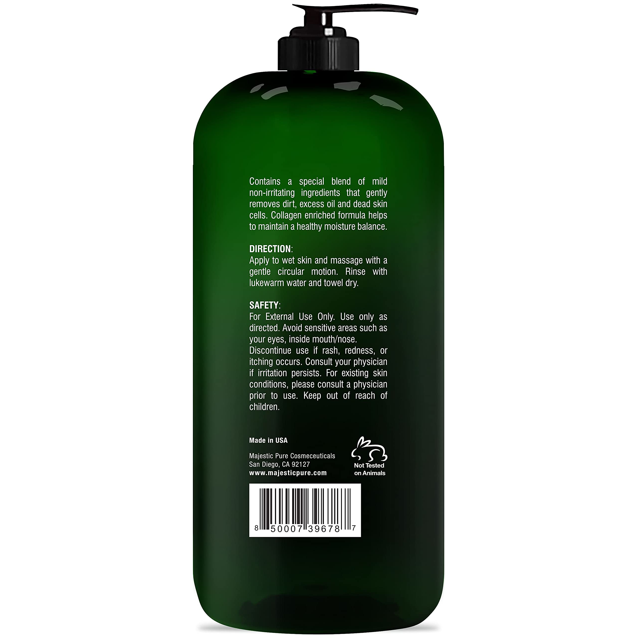 Buy MAJESTIC PURE Tea Tree Body Wash with Collagen Helps Nail Fungus